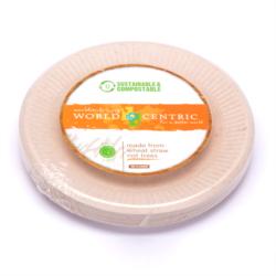 6inch Wheat Straw Disposable - Compostable Plates 20ct Pkg 